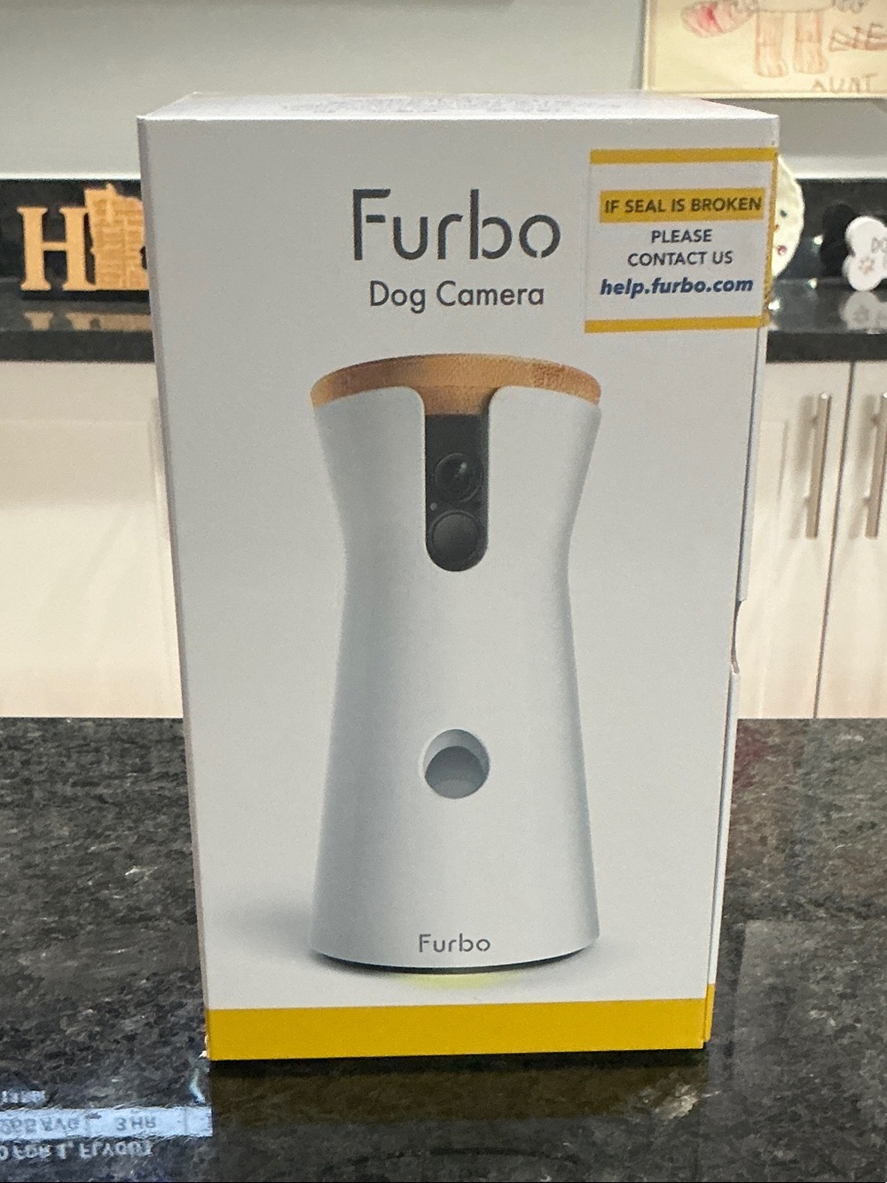 Furbo Dog Camera - White with Wood Accent